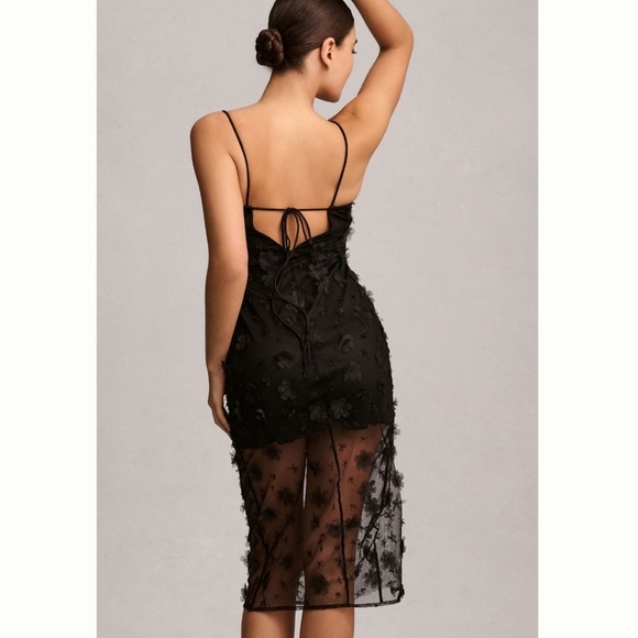 NWT Anthropologie Maeve Sleeveless Slip Midi Dress Black Size 6 - Picture 2 of 7